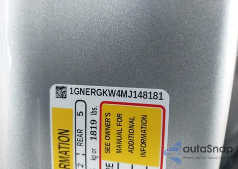 2021 Chevrolet Traverse Fwd Lt Cloth z USA, uszkodzony, nr VIN 1GNERGKW4MJ148181